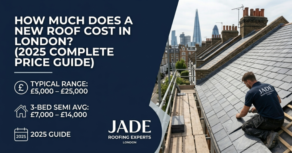 How Much Does a New Roof Cost in London? (2025 Complete Price Guide) by Jade Roofing Experts