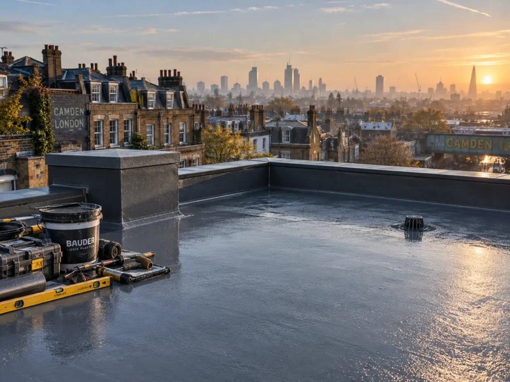 Flat roof installation in Camden, London — expert roofing contractors providing durable, weather-resistant flat roofs with professional installation and maintenance for residential and commercial properties.